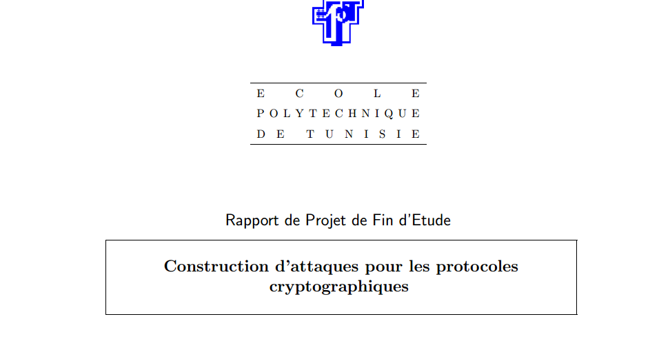 [Rapport ]Rapport de Projet de Fin d'Etude Construction d'attaques pour